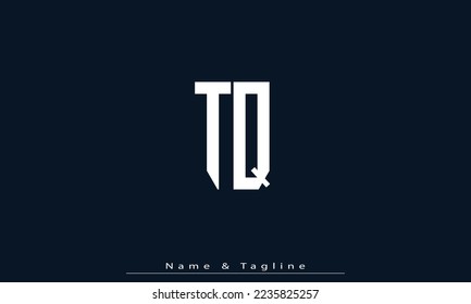 Letras alfabéticas Iniciales Monograma TQ , QT