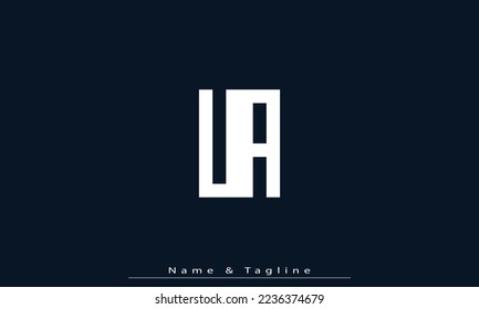 Alphabet letters Initial Monogram Logo TA, AT