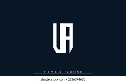 Alphabet letters Initial Monogram Logo TA, AT