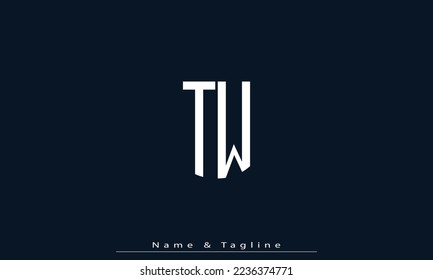 Alphabet letters Initials Monogram logo TW , WT