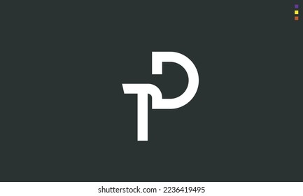 Letras alfabéticas Iniciales logotipo de monograma TD, DT, T y D