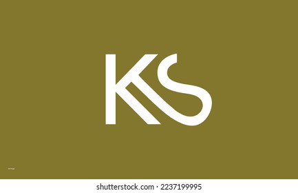 Alphabet letters Initial Monogram Logo KS, SK, K und S