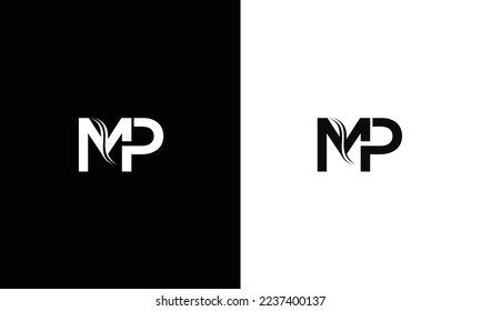 Alphabet letters Initials Monogram logo MP M P