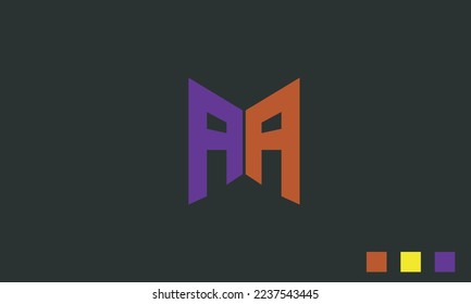 Alphabet letters Initials Monogram logo AA