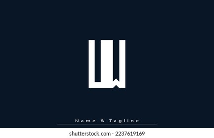 Alphabet letters Initials Monogram logo UW , WU