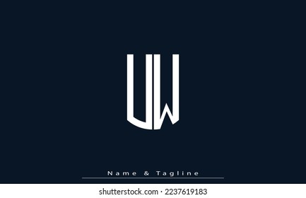 Alphabet letters Initials Monogram logo UW , WU