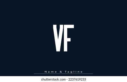 Alphabet letters Initials Monogram logo VF , FV