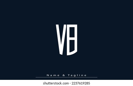 Alphabet letters Initial Monogram Logo VB, BV