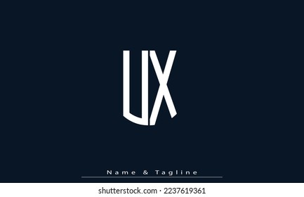 Alphabet letters Initials Monogram logo UX , XU