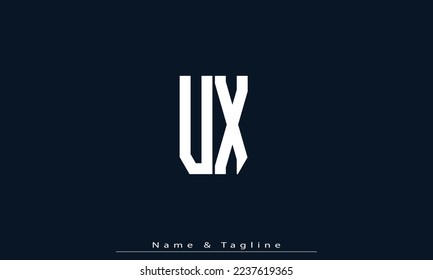 Alphabet letters Initials Monogram logo UX , XU