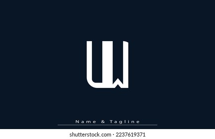 Alphabet letters Initials Monogram logo UW , WU