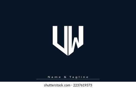 Alphabet letters Initials Monogram logo UW , WU