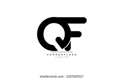 Alphabet letters Initial Monogram Logo QF, QF INITIAL, QF-Brief