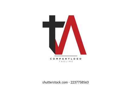 Alphabet letters Initial Monogram Logo TA, TA INITIAL, TA Letter