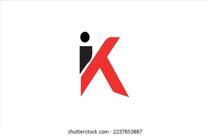 Alphabet letters Initials Monogram logo IK, IK INITIAL, IK letter