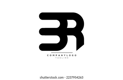 Alphabet letters Initials Monogram logo BR, BR INITIAL, BR letter