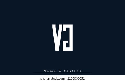 Alphabet letters Initials Monogram logo VJ , JV