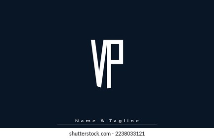 Letras alfabéticas Iniciales Logotipo Monograma VP , PV