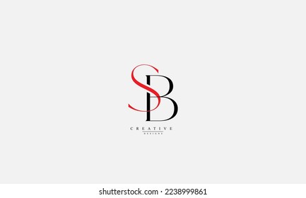 Alphabet letters Initials Monogram logo SB BS S B