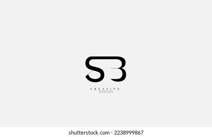 Letras alfabéticas Iniciales Monograma SB S B