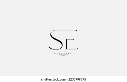 Alphabet letters Initials Monogram logo SE ES S E