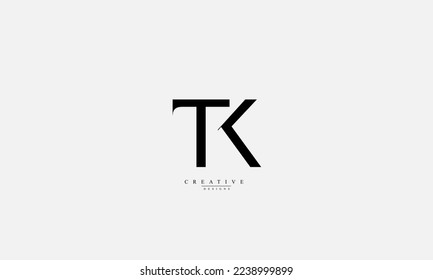 Alphabet letters Initials Monogram logo TK KT T K