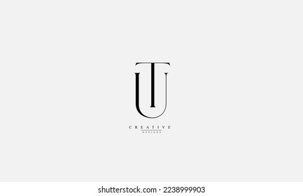 Alphabet letters Initials Monogram logo TU UT T U