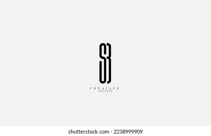 Alphabet letters Initial Monogram Logo SB BS S B