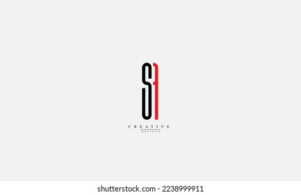 Alphabet letters Initials Monogram logo SA AS S A