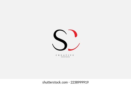 Alphabet letters Initials Monogram logo SC CS S C