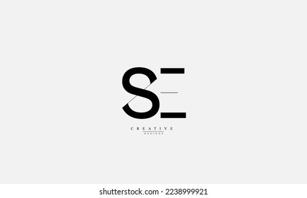 Alphabet letters Initials Monogram logo SE ES S E