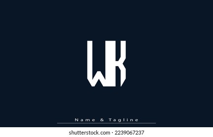 Alphabet letters Initials Monogram logo WK , KW