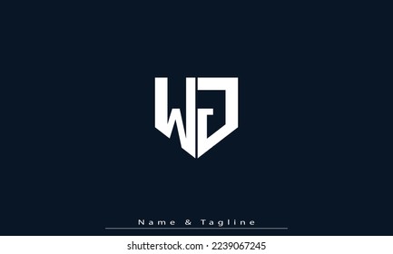 Alphabet letters Initials Monogram logo WJ , JW