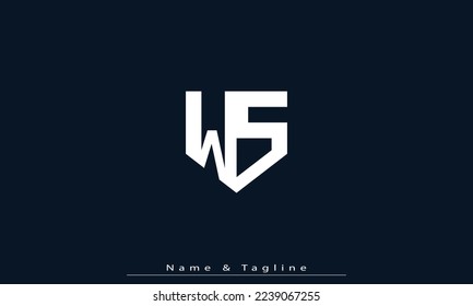 Alphabet Buchstaben Initial Monogram Logo WS, SW