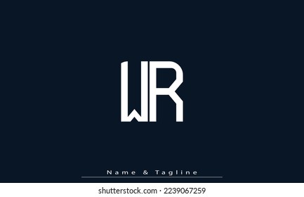Alphabet letters Initials Monogram logo WR , RW