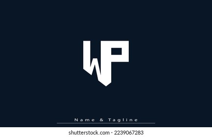 Alphabet letters Initials Monogram logo WP , PW