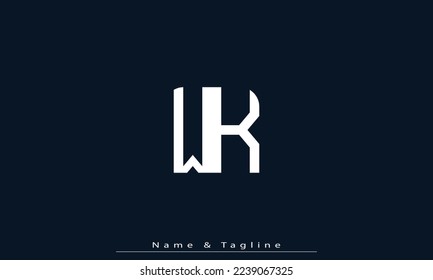 Alphabet letters Initials Monogram logo WK , KW