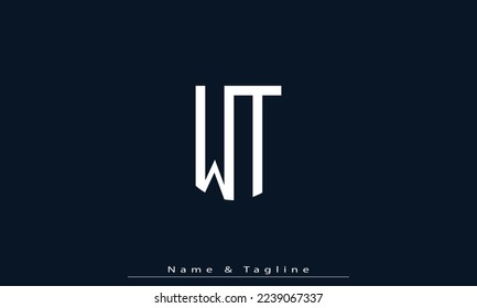 Alphabet letters Initials Monogram logo WT , TW