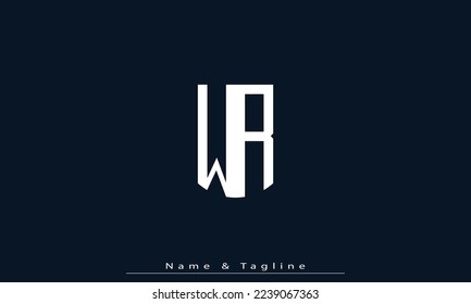 Alphabet letters Initials Monogram logo WR , RW