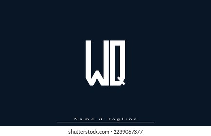 Alphabet letters Initial Monogram Logo WQ, QW