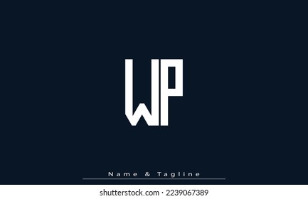 Alphabet letters Initials Monogram logo WP , PW