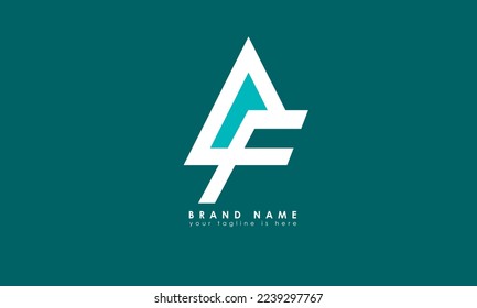 Letras alfabéticas Iniciales Logotipo de monograma AF, FA, A y F