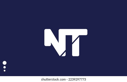 Alphabet letters Initials Monogram logo NT, NT, N and T