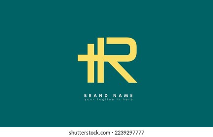Letras alfabéticas Iniciales Logotipo Monograma HR, RH, H y R
