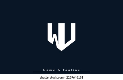 Alphabet letters Initials Monogram logo WU , UW