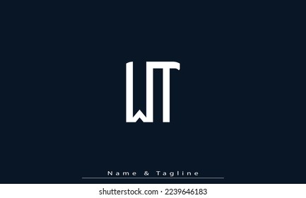 Alphabet letters Initials Monogram logo WT , TW