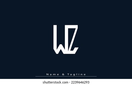 Alphabet letters Initials Monogram logo WZ , ZW