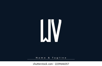 Alphabet letters Initials Monogram logo WV , VW