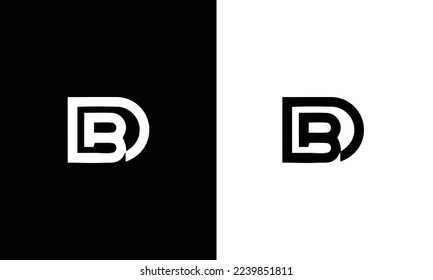 Alphabet letters Initials Monogram logo BD DB B D