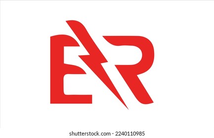 Alphabet letters Initials Monogram logo RE, ER, R and E